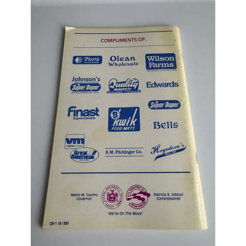 Toast to Life Recipe Booklet 1988 Cocktails Hors d'Oeuvres NYS Mario Cuomo‎ Vtg